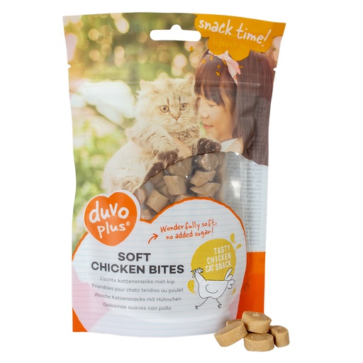 Duvo Plus Soft Chicken Bites Cat Snack 50g