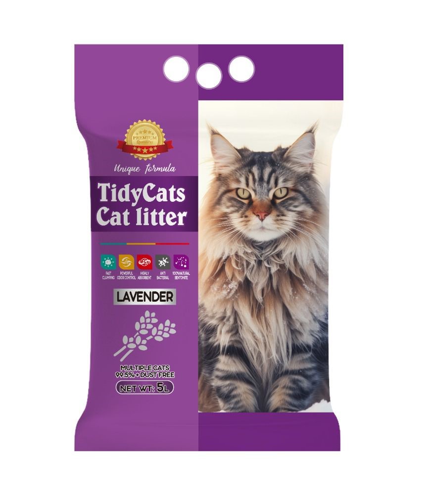 Tidy Cats Cat Litter Bentonite Lavender 5 ltr