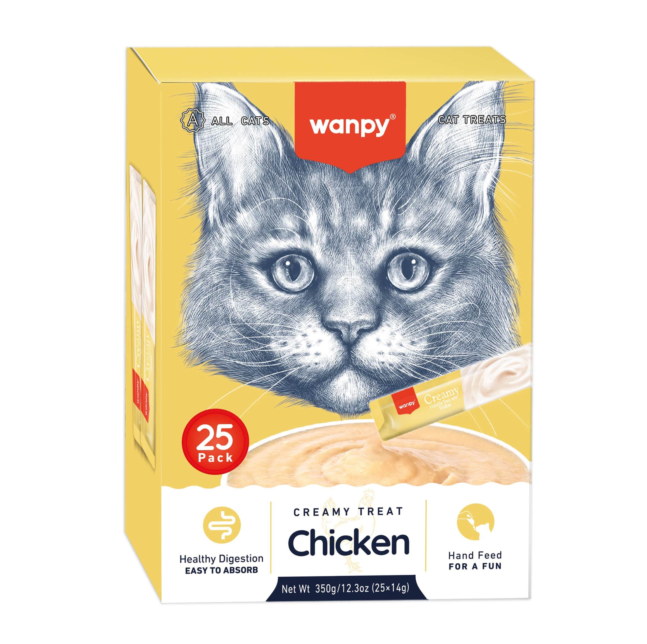 Wanpy Creamy Treats Chicken 350g (25Pcs)