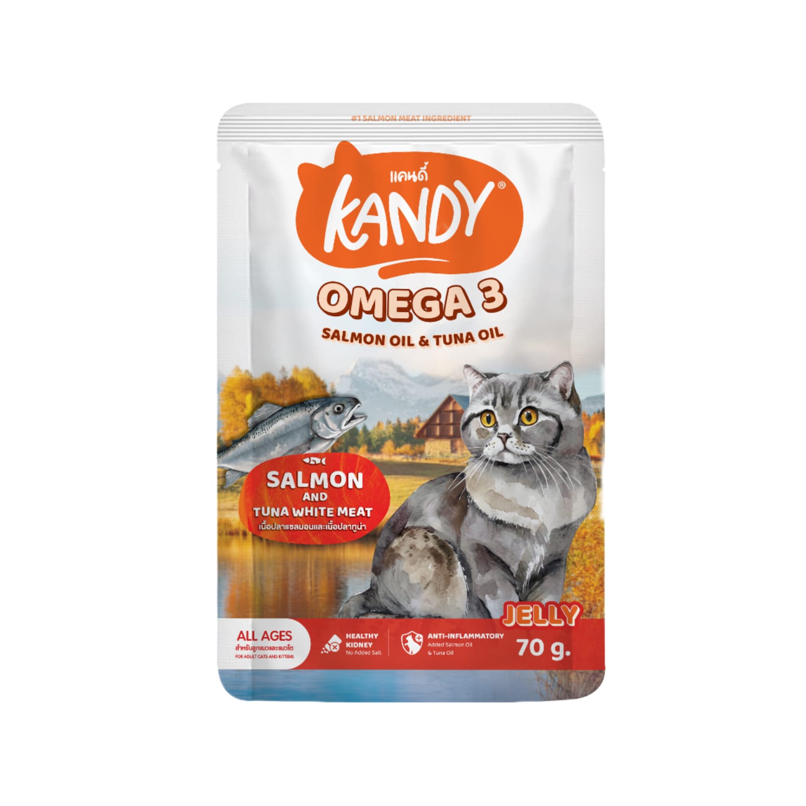 Kandy Cat Wet Food Omega- 3 Formula 70gm