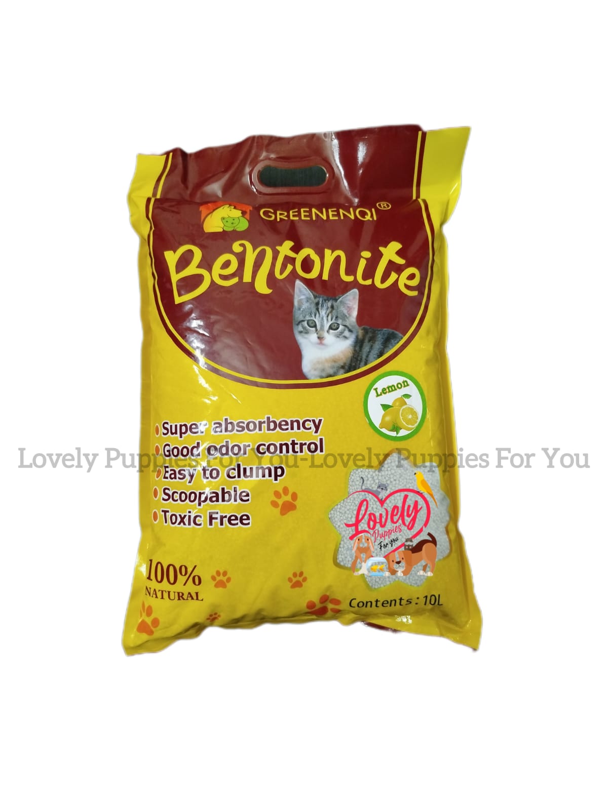 Greenenqi Bentonite Cat Litter Apple - 25 Ltr